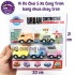 Vỉ đồ chơi 5 xe công trình hình mặt cười bằng nhựa chạy trớn 951-10A