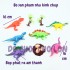 Bộ 6 con khủng long màu CHÍT đủ mẫu + 2 cây + 3 trứng bằng nhựa 382-12