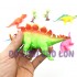 Bộ 6 con khủng long màu CHÍT đủ mẫu + 2 cây + 3 trứng bằng nhựa 382-12
