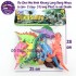 Bộ 6 con khủng long màu CHÍT đủ mẫu + 2 cây + 3 trứng bằng nhựa 382-12