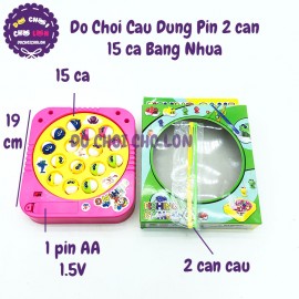 Hộp đồ chơi câu cá 2 cần 15 cá dùng pin Fishing Game 8249