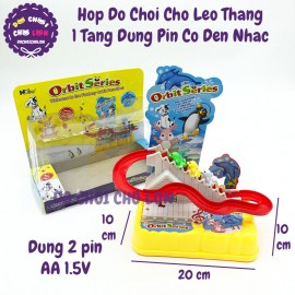 Hộp đồ chơi chó pin leo thang 1 tầng có đèn nhạc 1206B