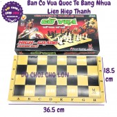 Bàn cờ Quốc Tế - Cờ Vua Liên Hiệp Thành bằng nhựa size 365x365mm