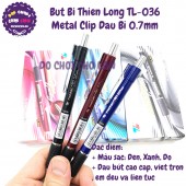 Bút bi Thiên Long TL-036 Metal Clip có grip bút thiên long TL036 đầu bi 0.7mm