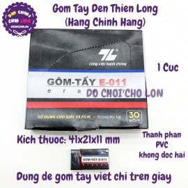 Gôm tẩy đen Thiên Long E-011 ERASER gôm đen xóa chì