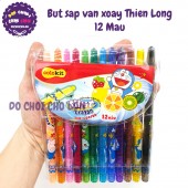 Bút sáp vặn xoay Thiên Long Doraemon TCR-C04/DO (12 Màu)