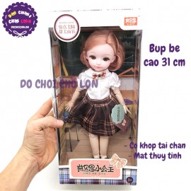 Đồ chơi búp bê baby bé gái có khớp nối tay chân mắt thủy tinh 951-72