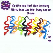 Đồ chơi mô hình con rắn hổ mang MÀU mini bằng cao su