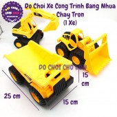 Đồ chơi xe công trình VÀNG bằng nhựa chạy trớn size 25 cm WQ TOYS 908