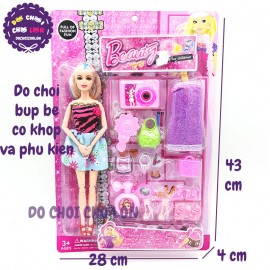 Vỉ đồ chơi búp bê có khớp cho bé gái và phụ kiện 777-099