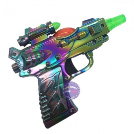 Đồ chơi súng ngắn xi 7 màu dùng pin có đèn nhạc