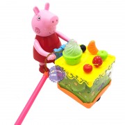 Lồng đèn trung thu heo Peppa Pig đẩy xe kem dùng pin có đèn nhạc