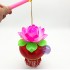 Lồng đèn trung thu quả cầu bông sen 3D dùng pin có đèn nhạc