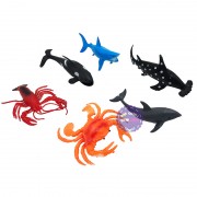 Bộ 6 con sinh vật biển: tôm, cua, cá voi Seabed World 2004B