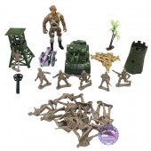 Đồ chơi mô hình quân sự nhựa xe tăng, máy bay, trạm gác Military