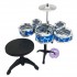 Hộp đồ chơi bộ trống Jazz Drum 5 cái kèm ghế ngồi
