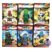 Bộ 6 hộp đồ chơi lắp ráp NinjaGo bằng nhựa 3D499