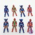 Vỉ đồ chơi bộ 8 siêu nhân điện quang Ultraman mini bằng nhựa
