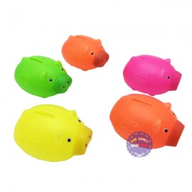 Bộ đồ chơi ống heo bằng nhựa 5 con túi lưới loại nhỏ