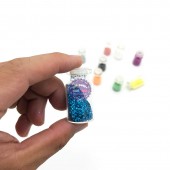 Bộ 5 hũ kim tuyến đủ màu bằng thủy tinh