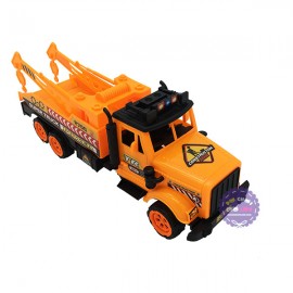 Đồ chơi xe cẩu 2 móc 6 bánh bằng nhựa chạy trớn 6006D
