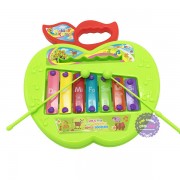 Đồ chơi đàn gõ Xylophone hình trái táo 7 thanh bằng sắt
