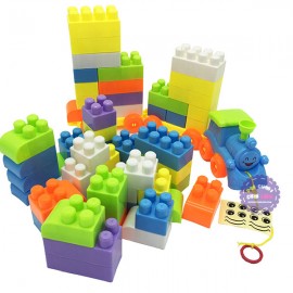 Bộ đồ chơi lắp ráp xe lửa 76 mảnh ghép bằng nhựa Blocks