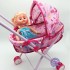 Bộ đồ chơi xe đẩy búp bê baby bằng sắt