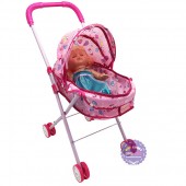 Bộ đồ chơi xe đẩy búp bê baby bằng sắt