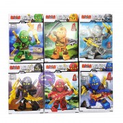 Bộ 6 hộp đồ chơi lắp ráp Robo Ninja trắng bằng nhựa 76061
