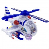 Hộp đồ chơi máy bay trực thăng cảnh sát chiến đấu chạy pin có đèn nhạc