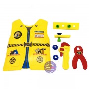Bộ đồ chơi áo thợ công trình & dụng cụ sửa chữa