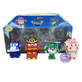 Hộp đồ chơi 4 Robocar Poli biến hình thành xe ô tô 83168LP