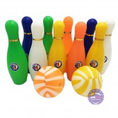 Bộ đồ chơi bowling 10 trái màu & 2 bóng nhựa loại lớn