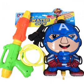 Bộ đồ chơi súng thụt nước & ba lô dự trữ nước Captain America