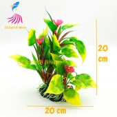 Mô hình cây rong HỒNG MÔN bằng nhựa trang trí hồ cá AS-157E