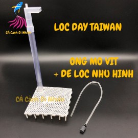 Bộ lọc đáy gồm ống mỏ vịt + đế Taiwan cho hồ cá BSA