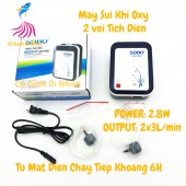 Máy sục sủi khí oxy TÍCH ĐIỆN 2 vòi SOBO SB-3000 cho hồ cá