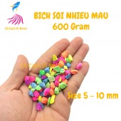 Bịch sỏi NHIỀU MÀU 600 gram size 5 - 10 mm trang trí hồ cá cảnh