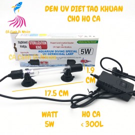 Đèn UV diệt tảo diệt khuẩn 5W cho hồ dưới 60cm Sterilization King