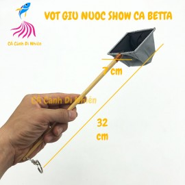 Vợt cá betta giữ nước show cá cán đũa gỗ SIZE 32 CM