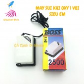 Máy sục sủi khí oxy 1 vòi BOSS 2500 cho hồ cá cảnh