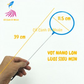 Vợt TRÒN LƯỚI NANO LỚN siêu mịn vớt Artemia cho cá