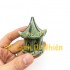 Nhà móc lục giác nhỏ bằng gốm men làm tiểu cảnh hồ cá size 7x5 cm
