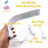 Đèn LED màu trắng kẹp thành hồ cá thủy sinh size 30-40cm M-280
