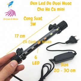 Đèn LED T4-200LED nhiều màu cho hồ cá mini size 20 - 30 cm