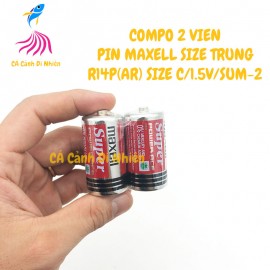 Bộ 2 viên Pin Trung Size C MAXELL 1.5V R14P(AR)