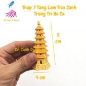 Tháp 7 Tầng làm tiểu cảnh trang trí hồ bể cá, hòn non bộ size 9 cm