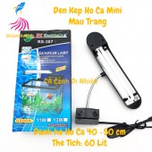 Đèn kẹp hồ cá mini màu trắng cho bể 40-50 cm RS-307