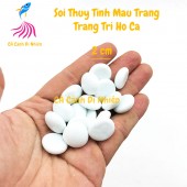 Sỏi thủy tinh màu TRẮNG 350G trang trí cho hồ cá cảnh
